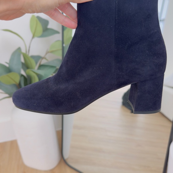 Navy Suede Prada Ankle Boots Size 8 - Picture 5 of 7
